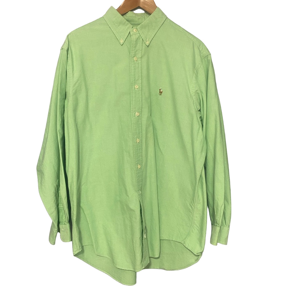 Ralph Lauren Men's Green Button-Down Shirt size 17/35